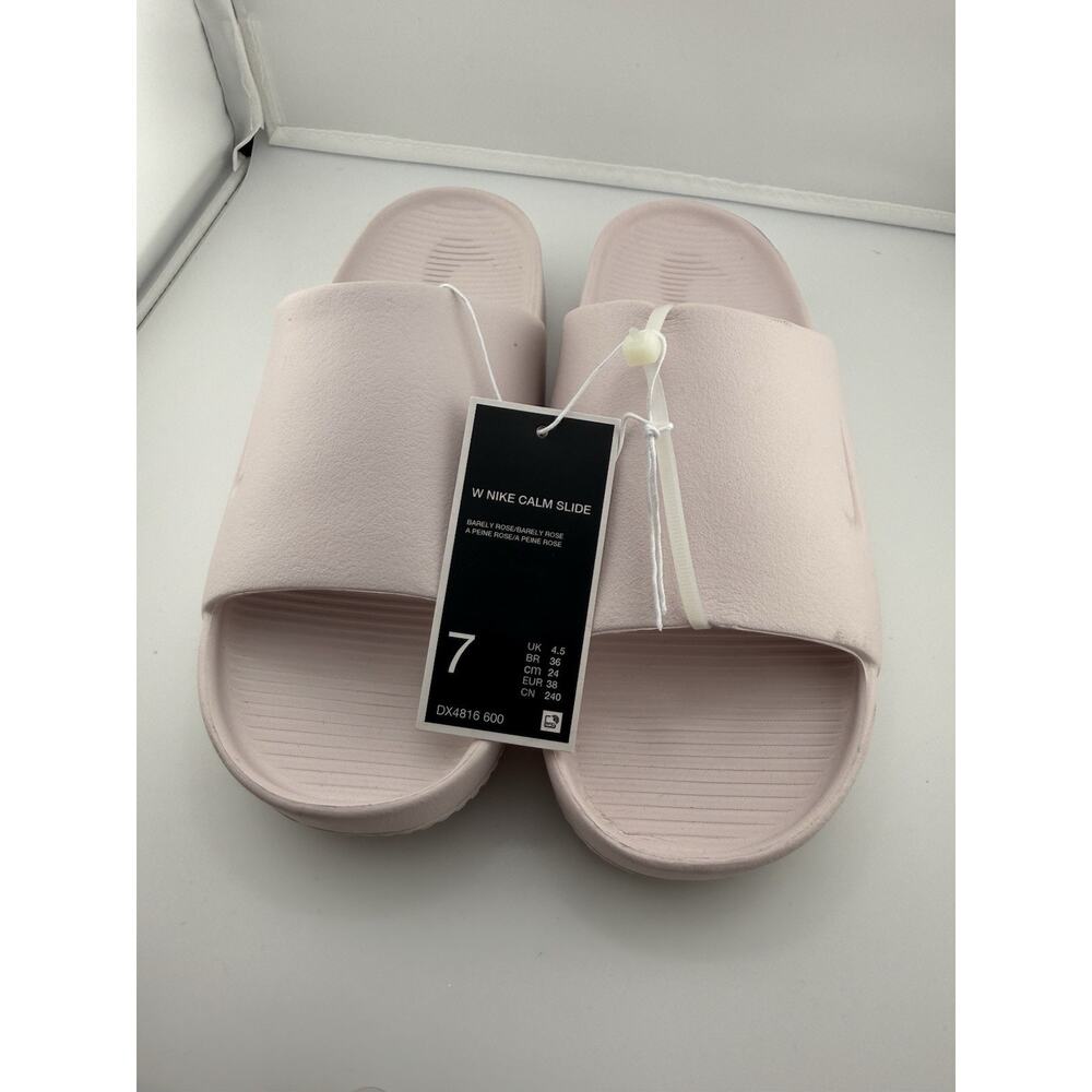 NWT Women's Nike Calm Slide Sandals Slip On Barely Rose Size 7 - Picture 6 of 7